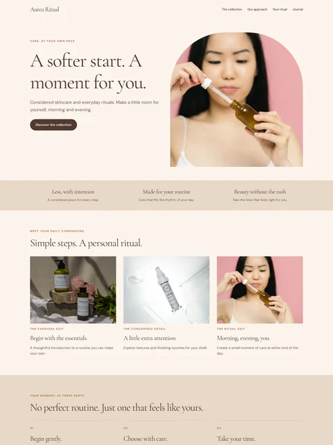 Aurea Ritual website kit preview