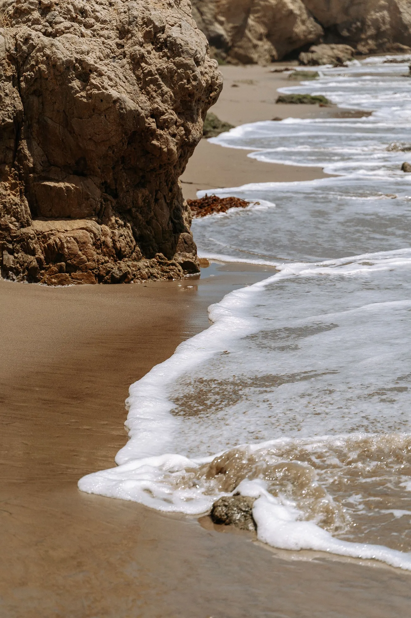 Waves meeting the shore