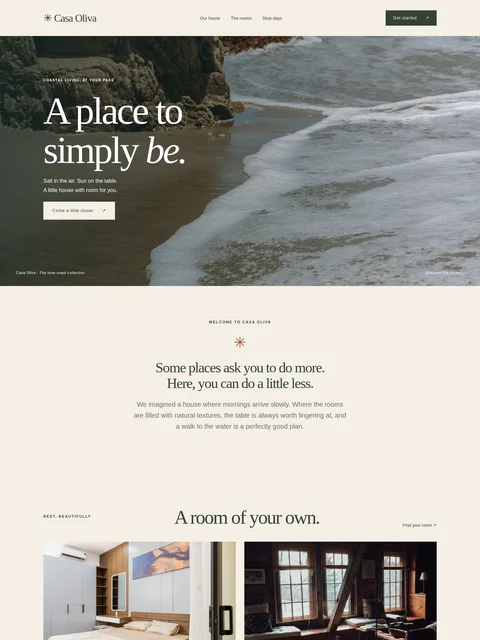 Casa Oliva website kit preview