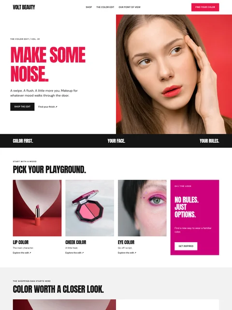 Volt Beauty website kit preview