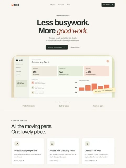 folio website kit preview
