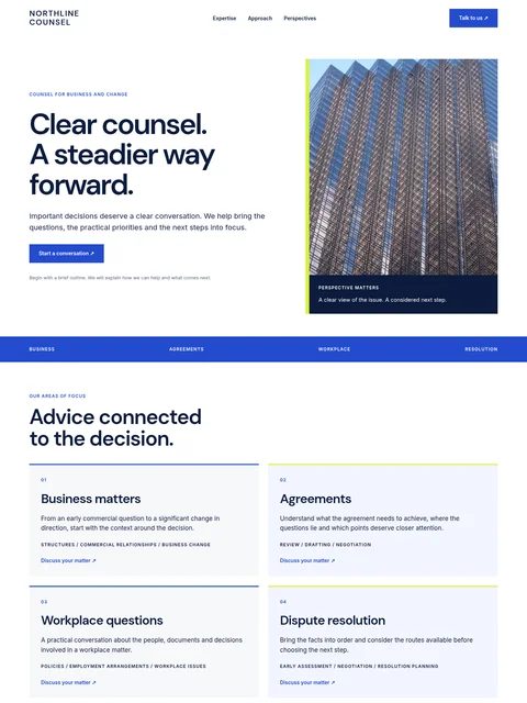 Northline Counsel website kit preview