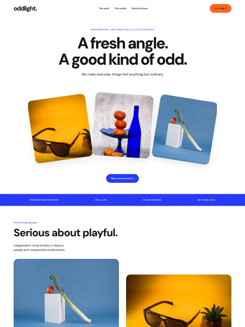 Oddlight Studio website kit preview