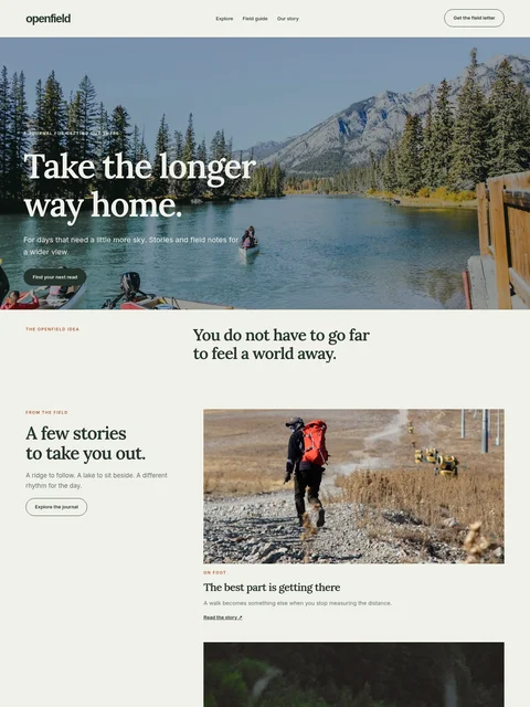 Openfield website kit preview