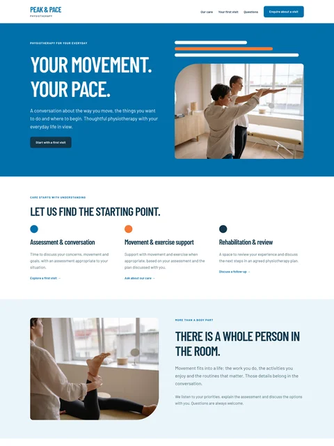 Peak & Pace website kit preview