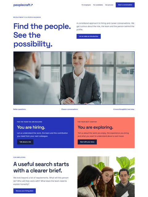 Peoplecraft website kit preview