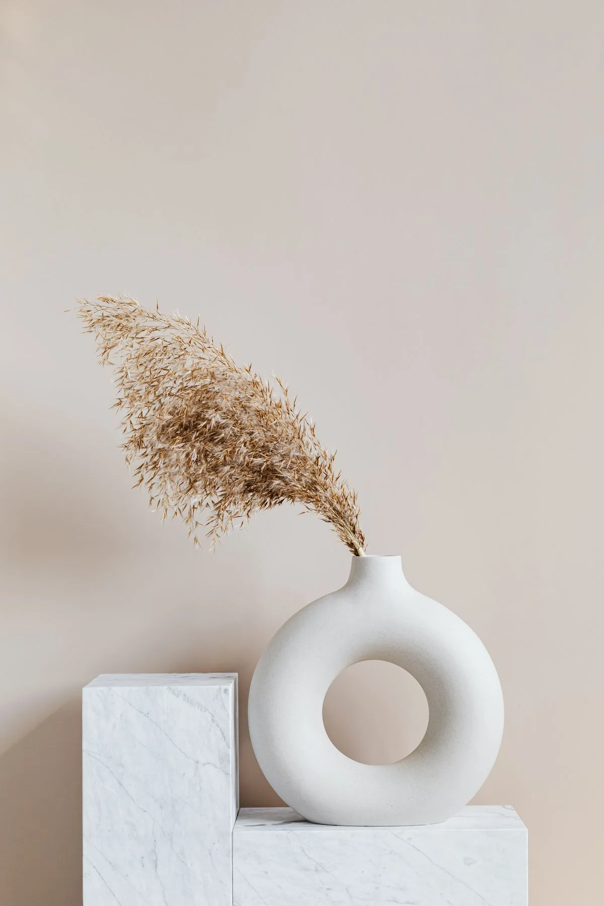Pressed wildflower frames hanging on a plaster wall
