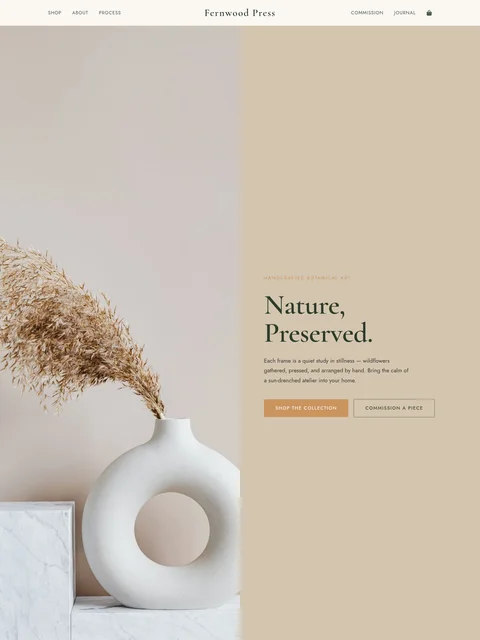 Pressed Botanicals website kit preview