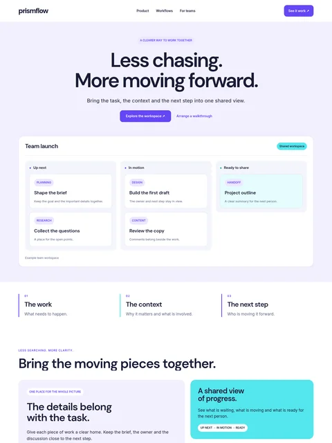 PrismFlow website kit preview
