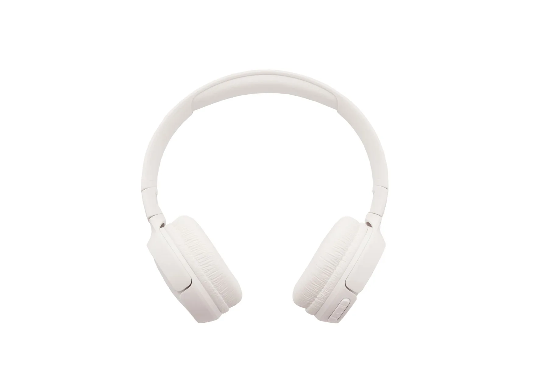 White wireless headphones on a clean light background