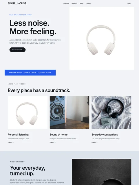 Signal House website kit preview