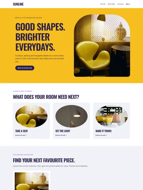 Sunline Living website kit preview