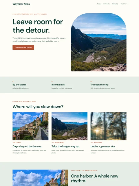 Wayfarer Atlas website kit preview